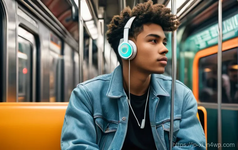 뉴트로 디자인을 적용한 제품 리뷰 - Image Prompt 1: Retro-Futuristic Commute**