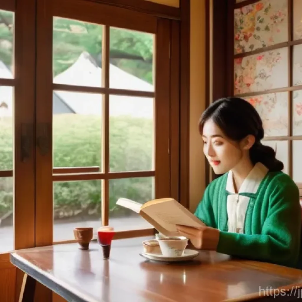 뉴트로 디자인 관련 워크숍 및 행사 안내 - **Showa Retro Cafe Ambiance:**
    A serene and nostalgic scene inside a Japanese "kissaten" (cafe) ...